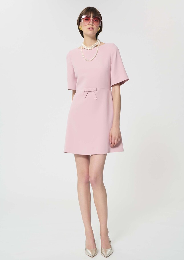 Romina dress pale pink in fluid crepe Blush TARA JARMON US