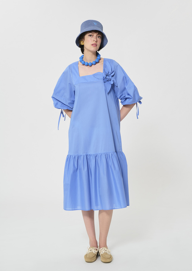 Roméa dress sky blue cotton voile Horizon TARA JARMON US