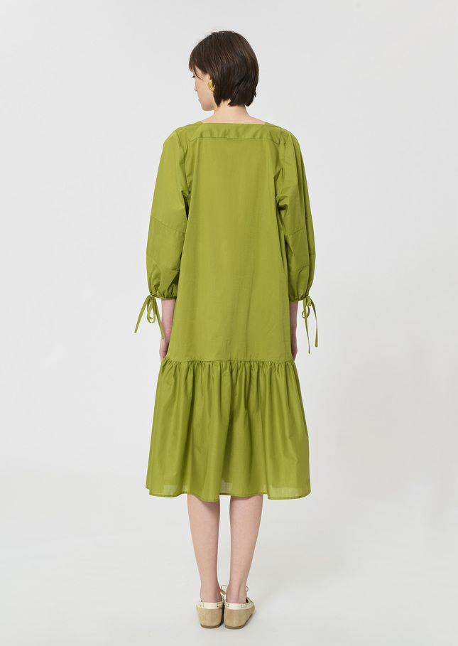 Roméa dress green cotton voile Pomme TARA JARMON US