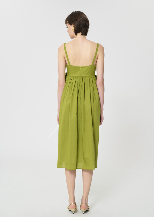 Renée Dress green cotton voile Pomme TARA JARMON US
