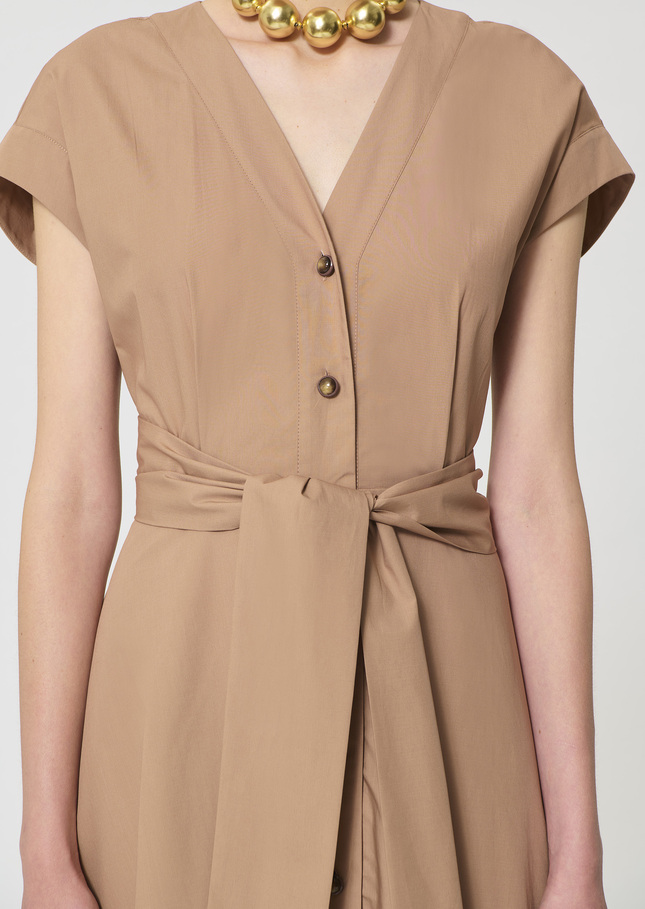 Rosia dress beige poplin Miel TARA JARMON US