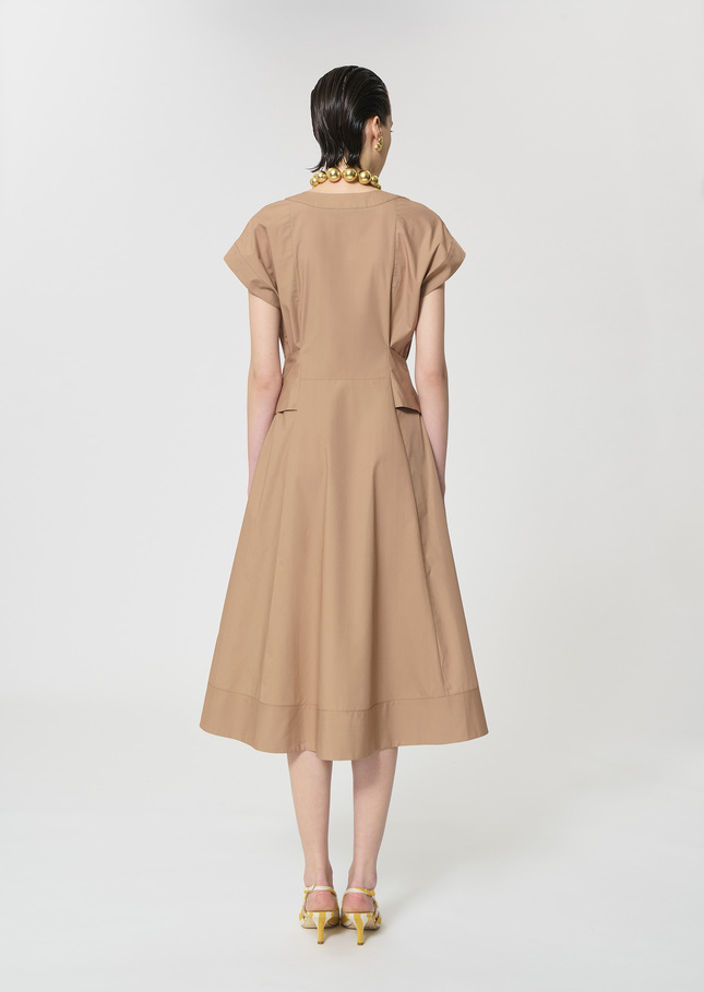 Rosia dress beige poplin Miel TARA JARMON US