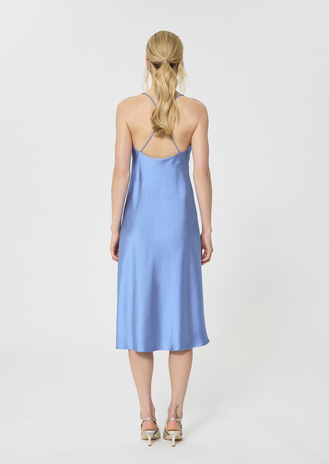 Reane dress sky blue satin Horizon TARA JARMON US