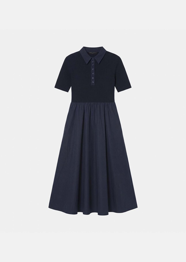 Rio Dress midnight blue cotton Night TARA JARMON US