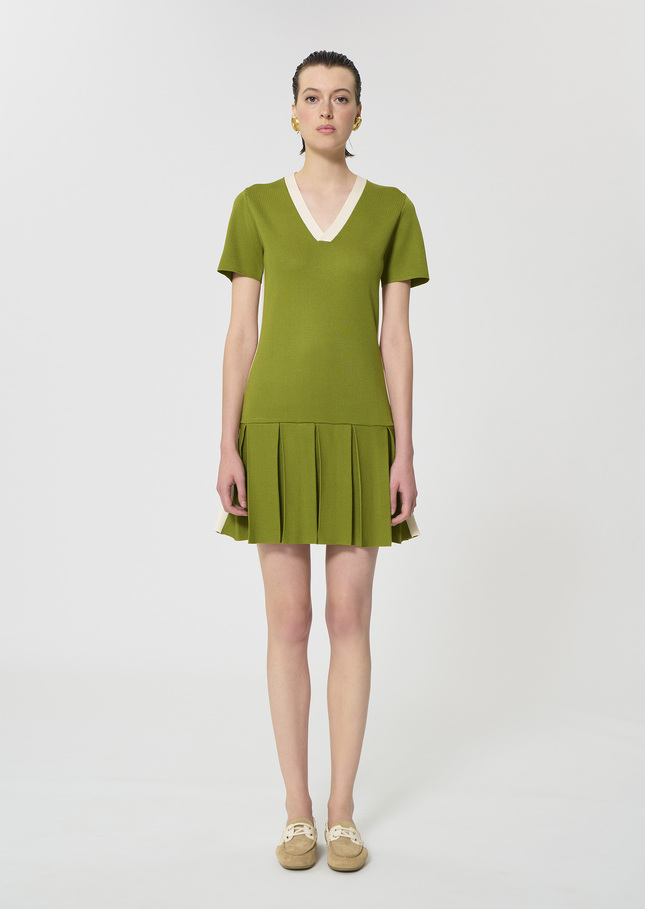 Ricca dress green technical mesh Pomme TARA JARMON US