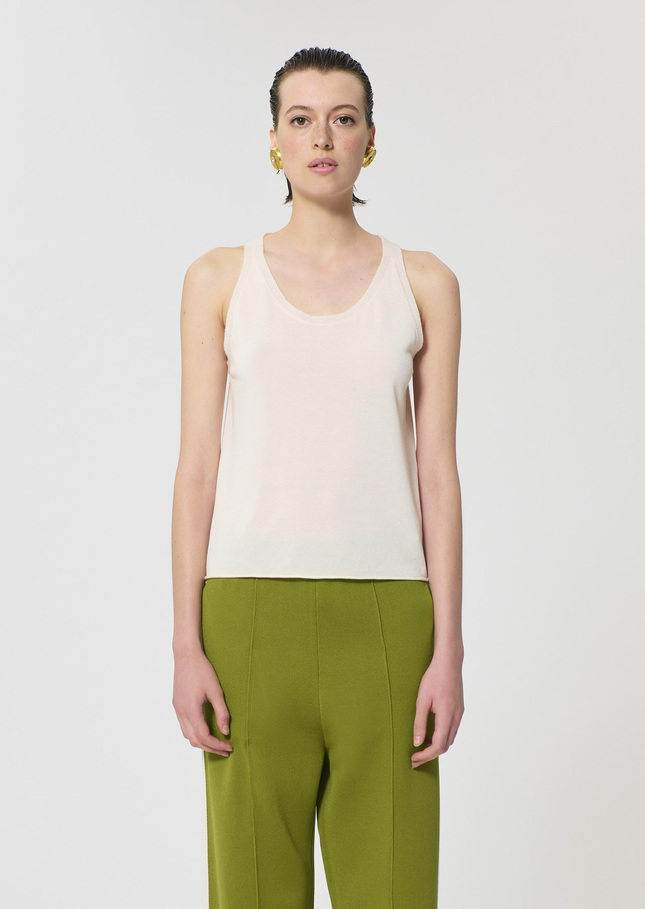 Tabatha Tank Top ecru cotton Off-white TARA JARMON US