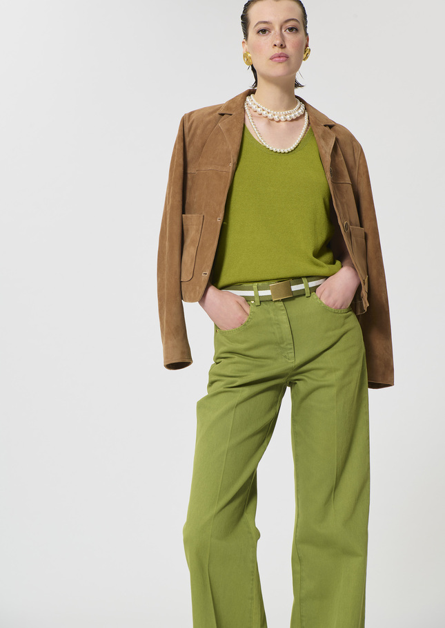 Tabatha Tank Top green cotton Pomme TARA JARMON US