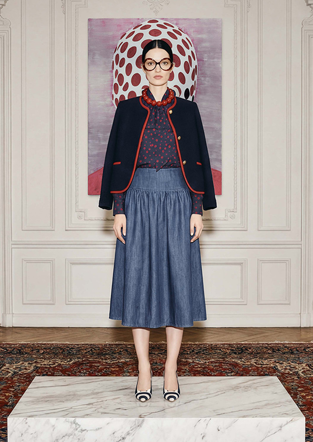 Voeux Jacket midnight blue tweed Night TARA JARMON US