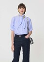 Candyce shirt blue with thin stripes Blue TARA JARMON US