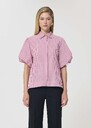 Caly Shirt red striped poplin Cerise TARA JARMON US