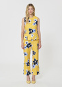 Giovanni Vest yellow floral print linen and cotton Mimosa TARA JARMON US