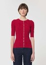 Gipsy Vest red ribbed knit Cerise TARA JARMON US
