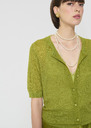 Gillie Vest extra fine green mohair Pomme TARA JARMON US