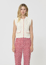 Gill vest ecru cotton Off-white TARA JARMON US