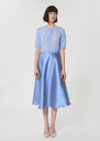 Josephine skirt sky blue duchess satin Horizon TARA JARMON US