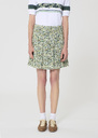 Justine Skirt green floral print Vert anglais TARA JARMON US