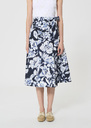 Jolly Skirt midnight blue floral print cotton Night TARA JARMON US