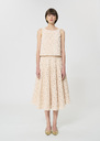 Jackie Skirt beige embossed floral pattern Beige TARA JARMON US