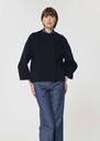 Milady Coat midnight blue double-faced wool Night TARA JARMON US