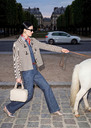 Manoel Coat ecru with cotton stripes Off-white TARA JARMON US