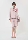 Mathilde coat pale pink textured wool Blush TARA JARMON US