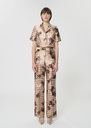 Premier Trousers beige gingham print Beige TARA JARMON US