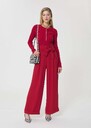 Pia Pants red in fluid crepe Cerise TARA JARMON US