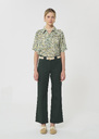 Pierrick trousers dark green cotton gabardine Vert anglais TARA JARMON US