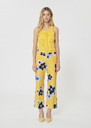 Pampille Trousers yellow floral print linen and cotton Mimosa TARA JARMON US