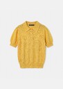 Poppie Sweater yellow in extra fine mohair Mimosa TARA JARMON US