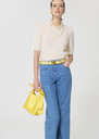 Ponzo Sweater ecru in lightweight mohair Off-white TARA JARMON US