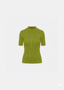 Perla Sweater green ribbed knit Pomme TARA JARMON US
