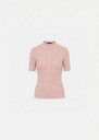 Perla Sweater pale pink ribbed knit Blush TARA JARMON US