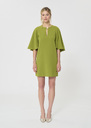 Renetta Dress green in fluid crepe Pomme TARA JARMON US
