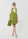 Rodney Dress green double canvas Pomme TARA JARMON US