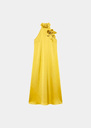 Rosso Dress yellow satin Mimosa TARA JARMON US
