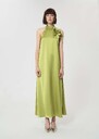 Rosso Dress green satin Anis TARA JARMON US