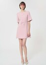Romina dress pale pink in fluid crepe Blush TARA JARMON US