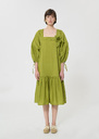 Roméa dress green cotton voile Pomme TARA JARMON US