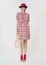 Ricci Dress pale pink retro print Blush TARA JARMON US