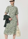 Rachel Dress green floral print Vert anglais TARA JARMON US