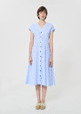 Rosia dress sky blue striped poplin Horizon TARA JARMON US