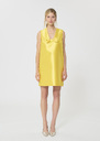 Rusane Dress yellow duchess satin Mimosa TARA JARMON US