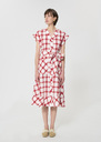 Rosina dress red checkered cotton Cerise TARA JARMON US