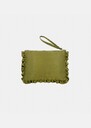 Sabrina clutch green duchess satin Anis TARA JARMON US