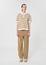 Polo Tomaso beige jacquard Miel TARA JARMON US