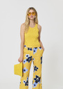 Trish tank top yellow ribbed knit Mimosa TARA JARMON US