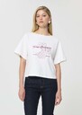 Taraclover T-shirt white embroidered cotton clover White TARA JARMON US