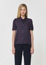 Top Tonino midnight blue with mini clover print Night TARA JARMON US