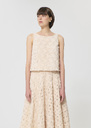 Tulipe Top beige embossed floral pattern Beige TARA JARMON US